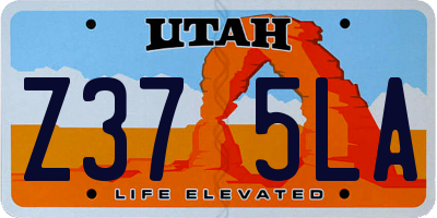 UT license plate Z375LA