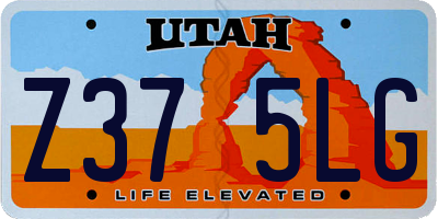 UT license plate Z375LG