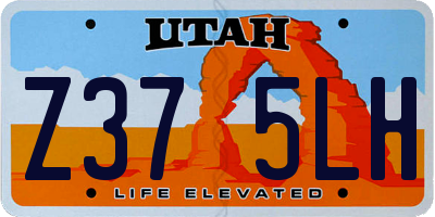 UT license plate Z375LH
