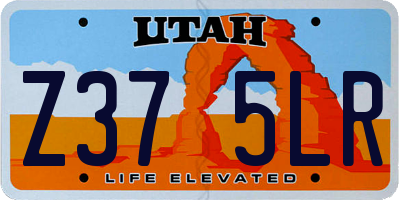 UT license plate Z375LR