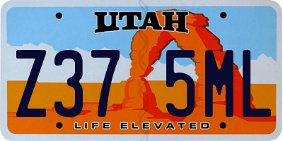 UT license plate Z375ML
