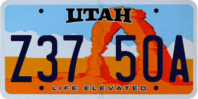 UT license plate Z375OA