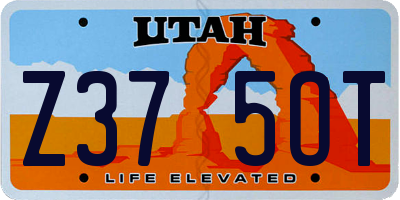 UT license plate Z375OT