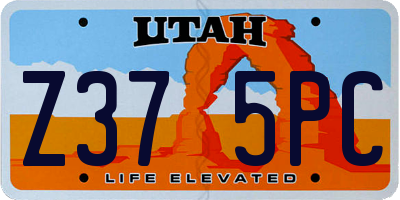 UT license plate Z375PC
