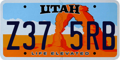 UT license plate Z375RB