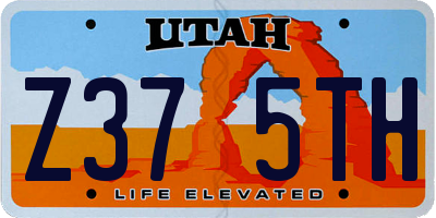 UT license plate Z375TH