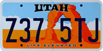 UT license plate Z375TJ