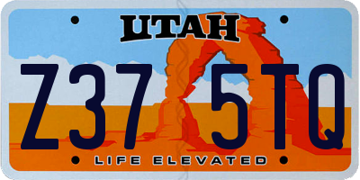 UT license plate Z375TQ
