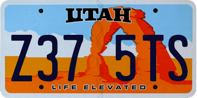 UT license plate Z375TS