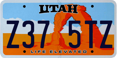 UT license plate Z375TZ
