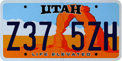 UT license plate Z375ZH