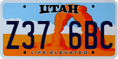 UT license plate Z376BC