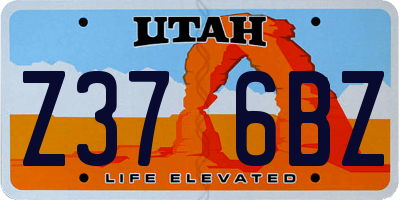 UT license plate Z376BZ