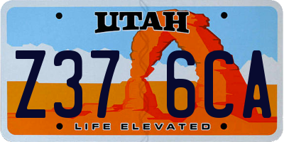UT license plate Z376CA