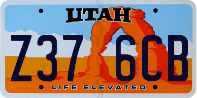 UT license plate Z376CB
