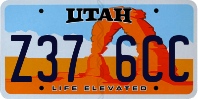UT license plate Z376CC