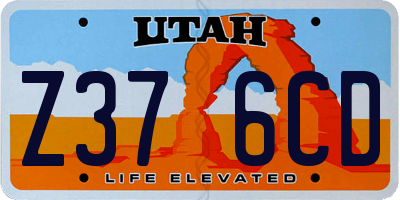 UT license plate Z376CD