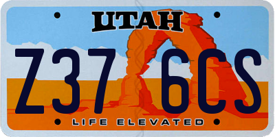 UT license plate Z376CS
