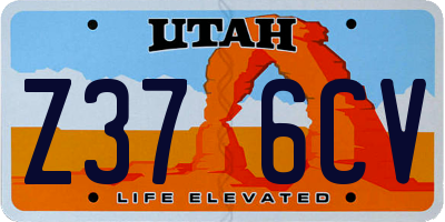 UT license plate Z376CV