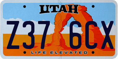 UT license plate Z376CX