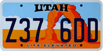 UT license plate Z376DD