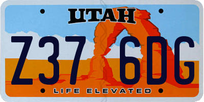 UT license plate Z376DG