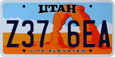 UT license plate Z376EA