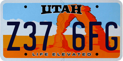 UT license plate Z376FG