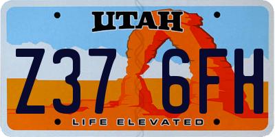 UT license plate Z376FH