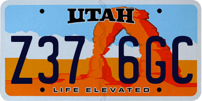UT license plate Z376GC