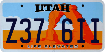 UT license plate Z376II