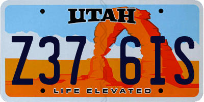 UT license plate Z376IS