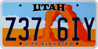 UT license plate Z376IY