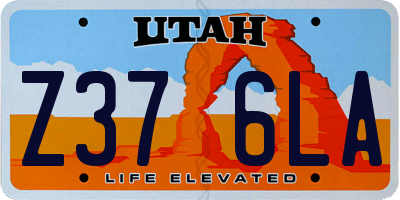 UT license plate Z376LA