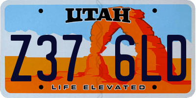 UT license plate Z376LD