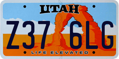 UT license plate Z376LG