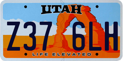 UT license plate Z376LH