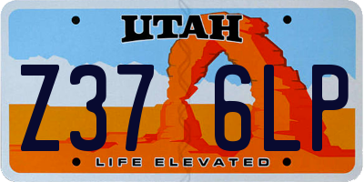 UT license plate Z376LP