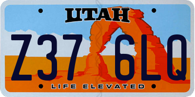 UT license plate Z376LQ