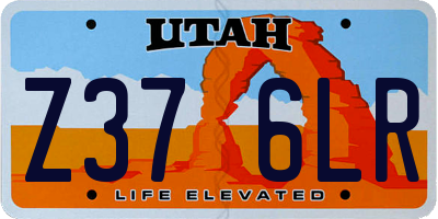UT license plate Z376LR