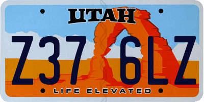 UT license plate Z376LZ