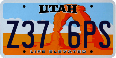 UT license plate Z376PS