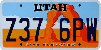 UT license plate Z376PW