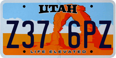 UT license plate Z376PZ