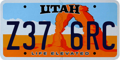 UT license plate Z376RC