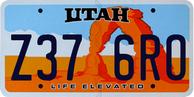 UT license plate Z376RO