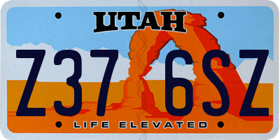 UT license plate Z376SZ