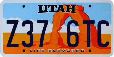 UT license plate Z376TC