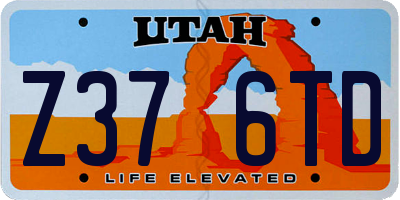 UT license plate Z376TD