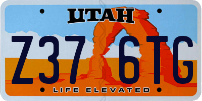 UT license plate Z376TG